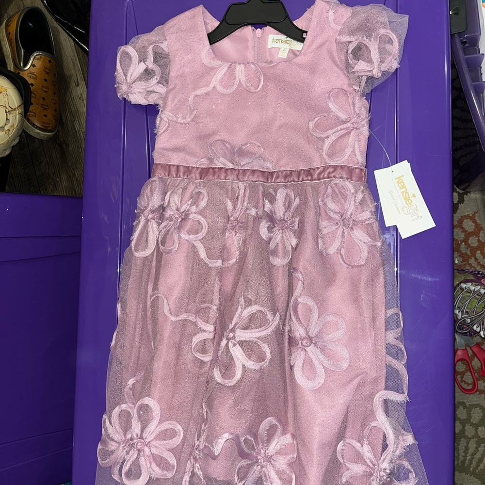 Kensie Girl Blush Tulle Dress